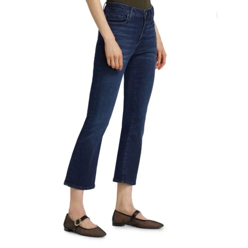FRAME Le Crop Mini Boot Jeans Women's 28 Dante Dark Blue Wash